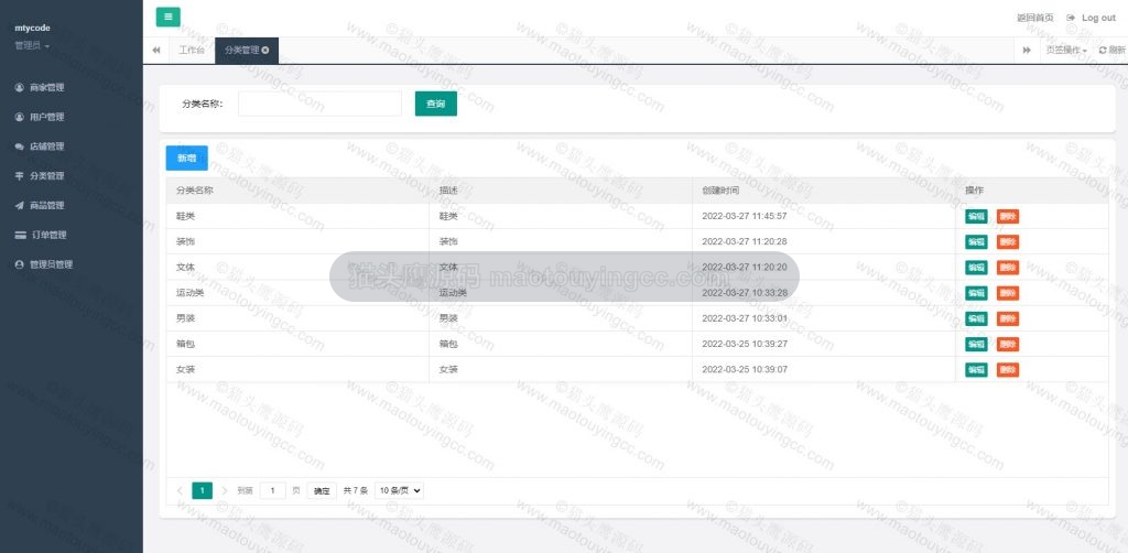 管理员- 分类管理